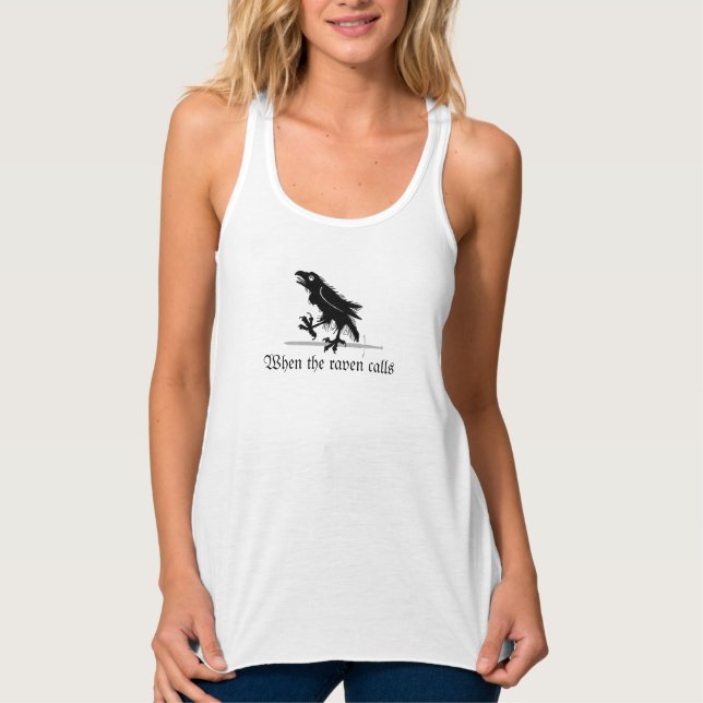 Sword Raven Shirt Linne Med Racerback (Framsida)