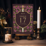 Sword & Shield Medieval Fantasy Monogram Bröllop Bordsnummer<br><div class="desc">Fira med Royalet Sword & Shield Medieval Fantasy Monogram design. Denna utformning är perfekt för par att söka en regal men modern, medeltida fantasi. Utformningen på baksidan av inbjudan är INTE äkta guld-folie. Objekt skrivs ut exakt som de visas på skärm när du lägger till i kundvagnen, så att du...</div>