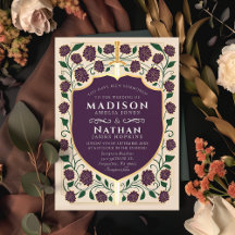 Sword & Shield Medieval Fantasy Monogram Bröllop