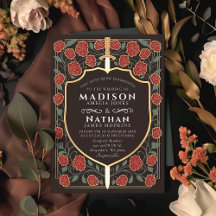 Sword & Shield Medieval Fantasy Monogram Bröllop