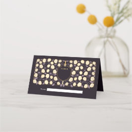 Sword & Shield Medieval Fantasy Monogram Bröllop Placeringskort