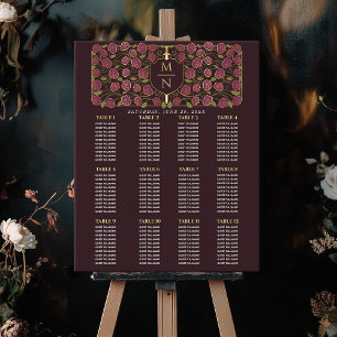 Sword & Shield Medieval Monogram Sot Chart Poster