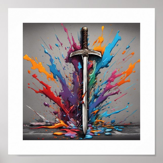 Sword Striking Ground Poster (Framsidan)