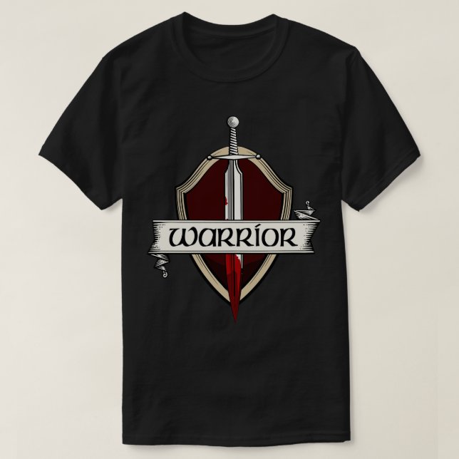 Sword Warrior Jackar om Arm Medieval Sword Fight T Shirt (Design framsida)