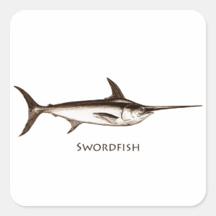 Swordfishlogotyp Fyrkantigt Klistermärke