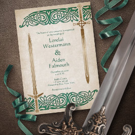 Swords Celtic Bröllop Inbjudningar