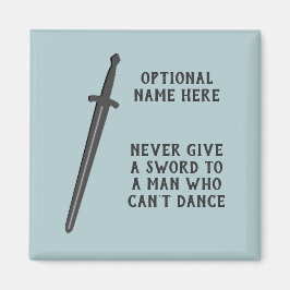 Swordsman - Dancer Theme Anpassade Ord Magnet