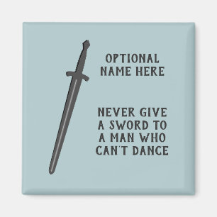 Swordsman - Dancer Theme Anpassade Ord Magnet