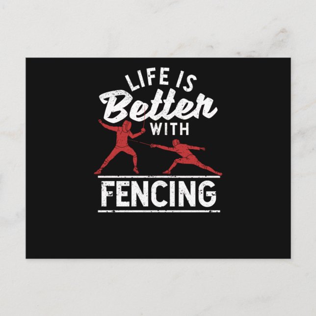 Swordsman Martial Arts Fencer Life Vykort (Framsida)