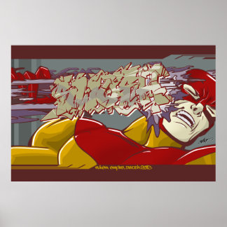 Swosh, Graffiti Tecknad Poster