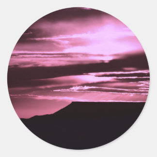 SWRoseMesaSunset Runt Klistermärke