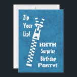 SX SURPRISE Blue Födelsedagsfest SB002 Inbjudningar<br><div class="desc">Den här posteringen är ett roligt sätt att skicka ut inbjudningskort från SURPRISE Birthday.  Den här inbjudan visas för närvarande på en metallisk papper med ishud som ge din inbjudan är en speciellare shimmer och shine. Matchande frimärke är också tillgängligt - lägg bara till året!</div>