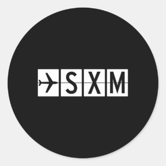 Sxm St Min Maen Airport Runt Klistermärke