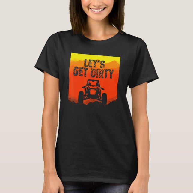 SxS Get Dirty Mountains Sunset T Shirt (Framsida)