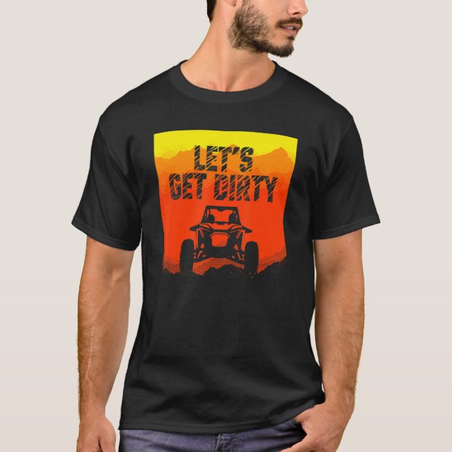 SxS Get Dirty Mountains Sunset T Shirt (Framsida)