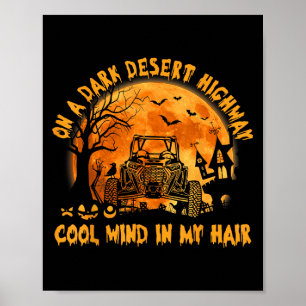 Sxs Utv Mörk Desert Highway Coola Mind Halloween R Poster