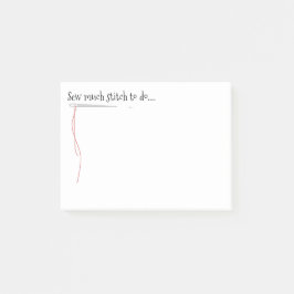 Sy den roliga designen med nålen post-it block