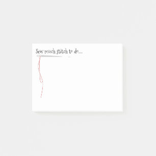 Sy den roliga designen med nålen post-it block