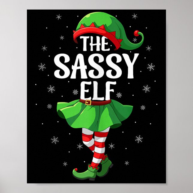 Sy Elf Christmas Girls Women Elf Squad Xmas Family Poster (Framsidan)