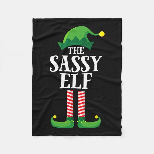 Sy Elf Matching Family Group jul Party Fleecefilt (Framsidan)