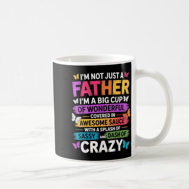 Sy Father Funny Quote Dad Humor Men Women  Kaffemugg (Höger)