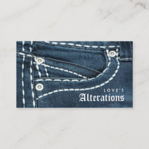Sy för förändringar för modeDenimjeans Visitkort
