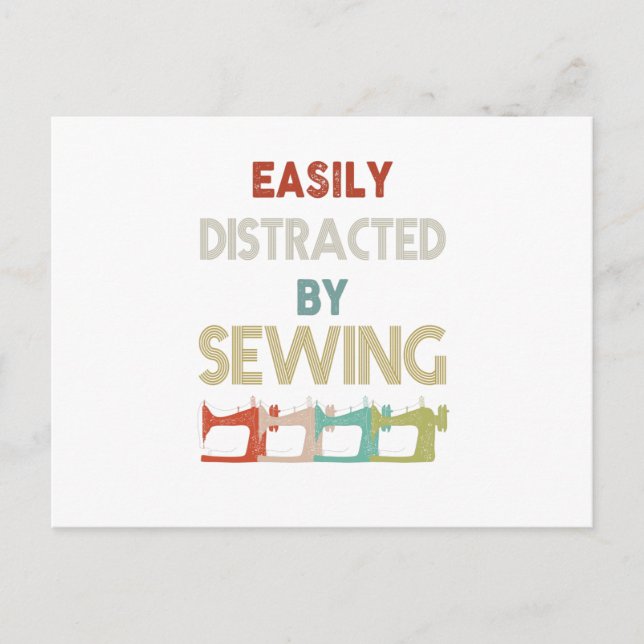 Sy Gåva | Lätt Distraherad Av Sy Meddelande Vykort (Framsida)