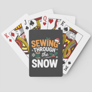 Sy genom snön Rolig julfilt Casinokort