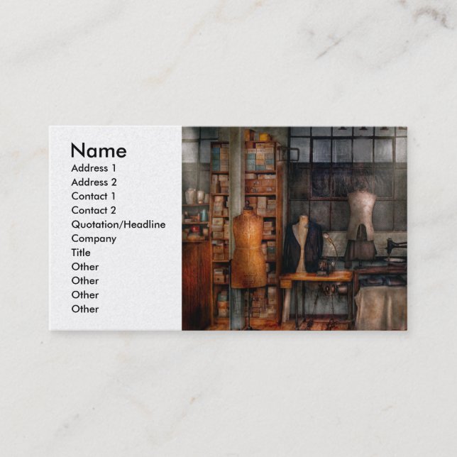 Sy - Inudstrial - kvalitets- linnen Visitkort (Framsida)