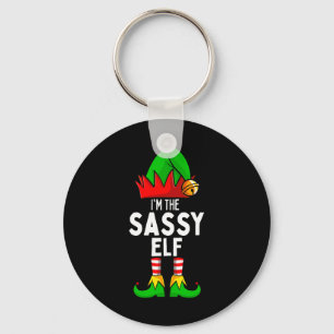 Sy jul-tomte matchande familj jul nyckelring