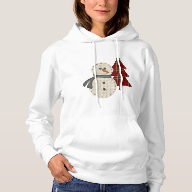 Sy julgran snömannen skjorta tee (Framsida)