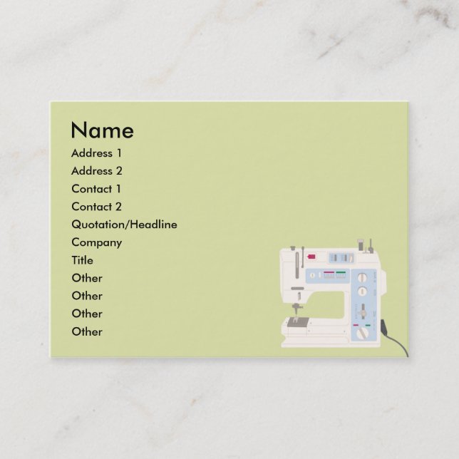 Sy - knubbig visitkort (Framsida)