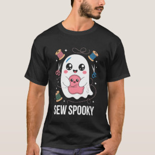 Sy läskigt sött flickaktigt spöke rolig sy Hallowe T Shirt