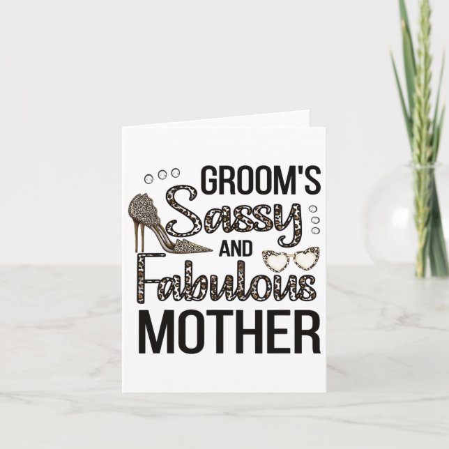 Sy Mor i Groom Shower Groom's Mamma Kort (Framsida)