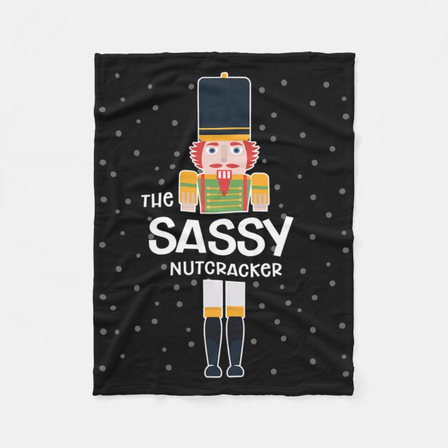 Sy Nutcracker Family Matching Funny Gift Pajama Fleecefilt (Framsidan)