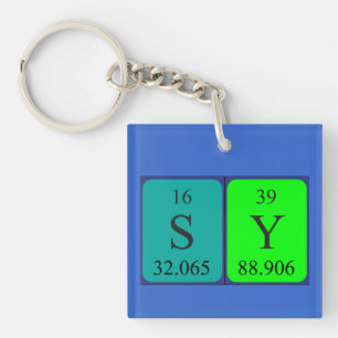 Sy Periodisk bord namn nyckelring 4