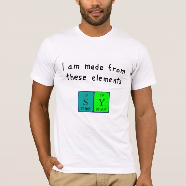 Sy Periodisk bord namn-skjorta 7 T Shirt (Framsida)