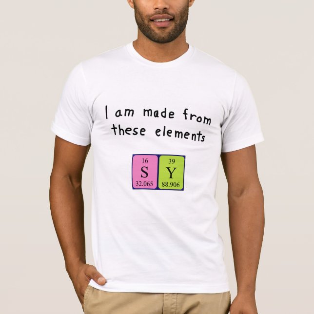 Sy Periodisk skjorta bord namn 6 T Shirt (Framsida)