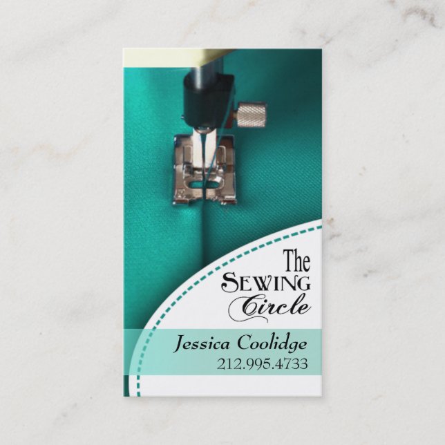 Sy: Sömmerska skräddare, formgivare, Seamstress Visitkort (Framsida)
