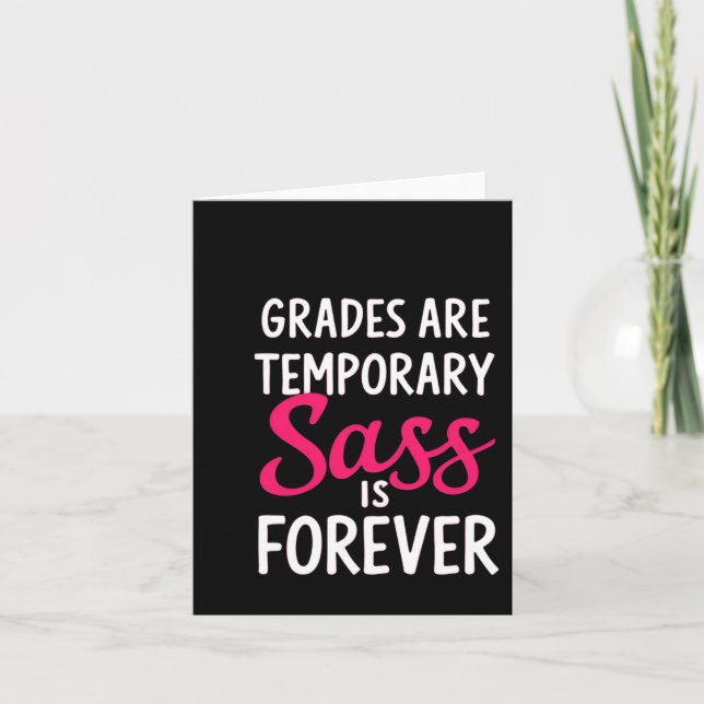 Sy Student Attitude Back to school Klass, inte Pr Kort (Framsida)