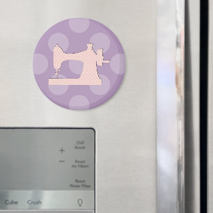 Syande Maskin, Nål, Stitches, Polka dots Magnet