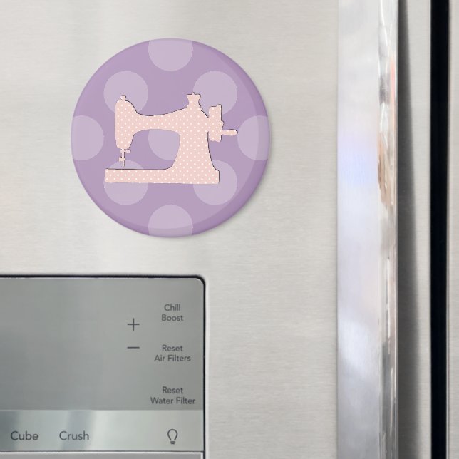 Syande Maskin, Nål, Stitches, Polka dots Magnet (In Situ (Fridge))