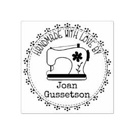 Syande maskin sytråd med kärlek stämpel