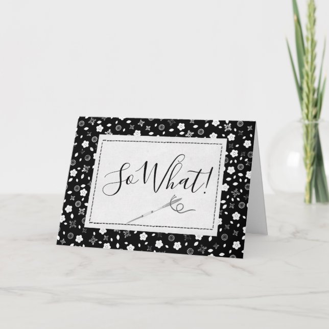 Syande Nål 70:e födelsedagskort Kort (Framsida)