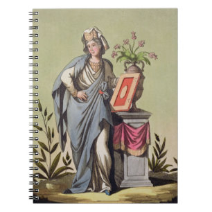 Sybil av Cumae, nr. 16 från "antika Rome", engrav Anteckningsbok