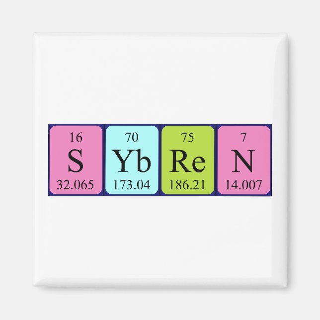 Sybren Periodisk bord namn magnet (Framsidan)