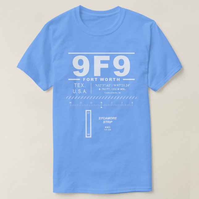 Sycamore Strip Airport 9F9 T-Shirt (Design framsida)