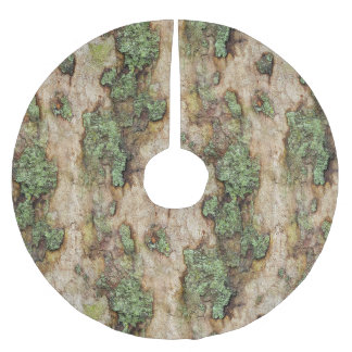 Sycamore Träd Bark Moss Lichen Julgransmatta Borstad Polyester