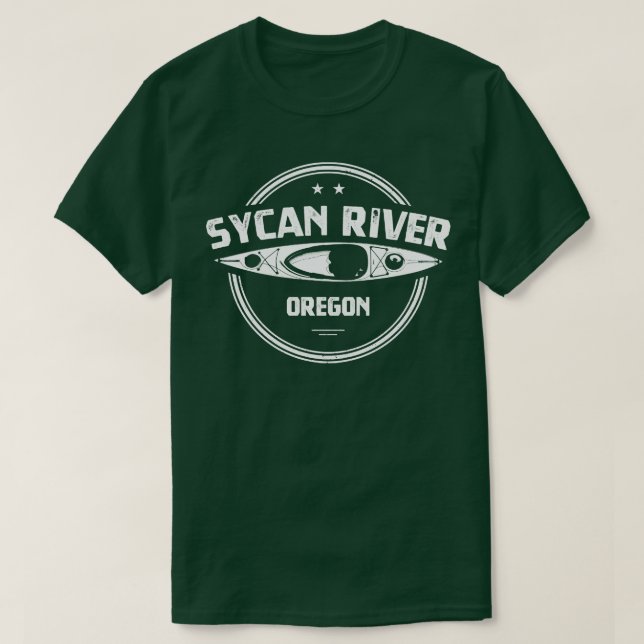 Sycan River Oregon Kayaking T Shirt (Design framsida)