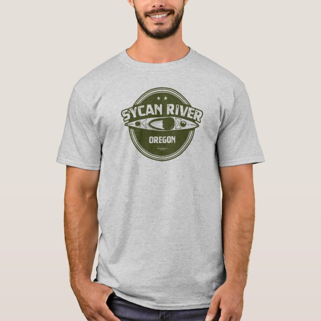 Sycan River Oregon Kayaking T Shirt (Framsida)